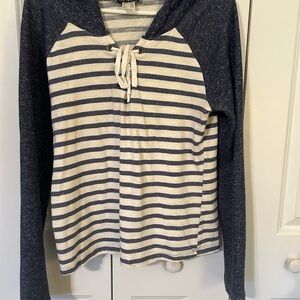 Cute striped hoodie.